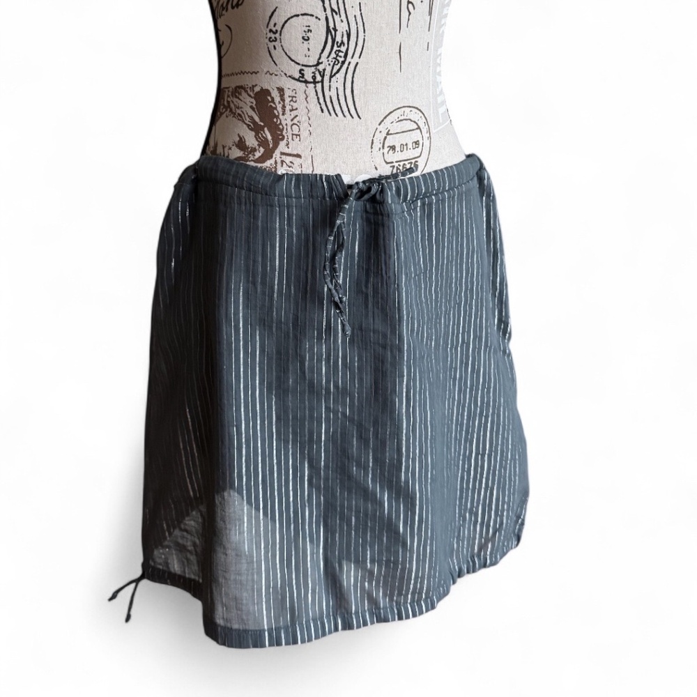 Crossley Metallic Stripe Cotton Mini Skirt – Size S